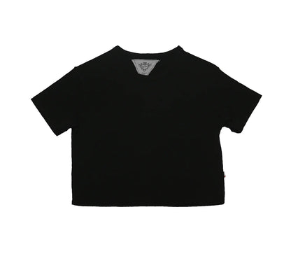 women's black wide-fit t-shirt