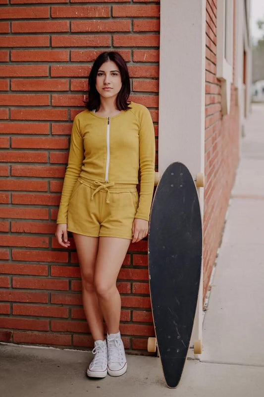 Heather Two-Zipper Sweater