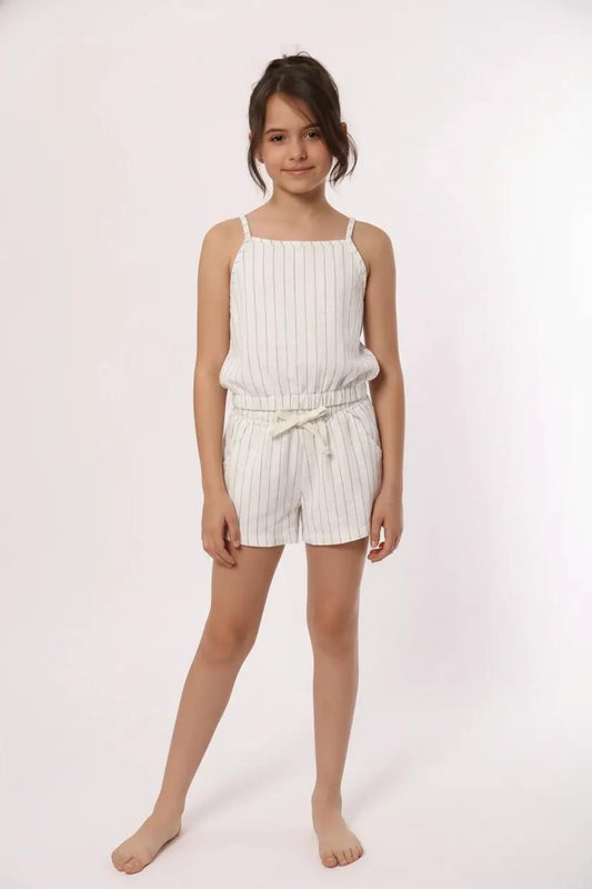 Relaxed Shorts with Pockets (Vertical Stripes)