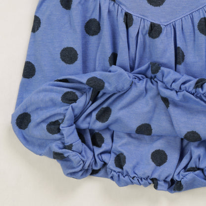 Heather Tie-Strap Bubble Dress (Polka Dot Pattern)