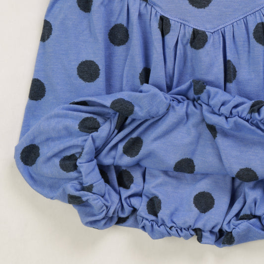 Heather Tie-Strap Bubble Dress (Polka Dot Pattern)