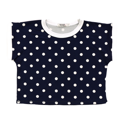 Relaxed Top (White Polka Dots)