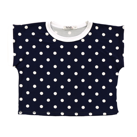 Relaxed Top (White Polka Dots)