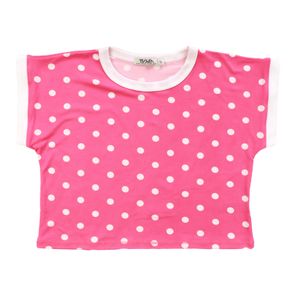 Relaxed Top (White Polka Dots)