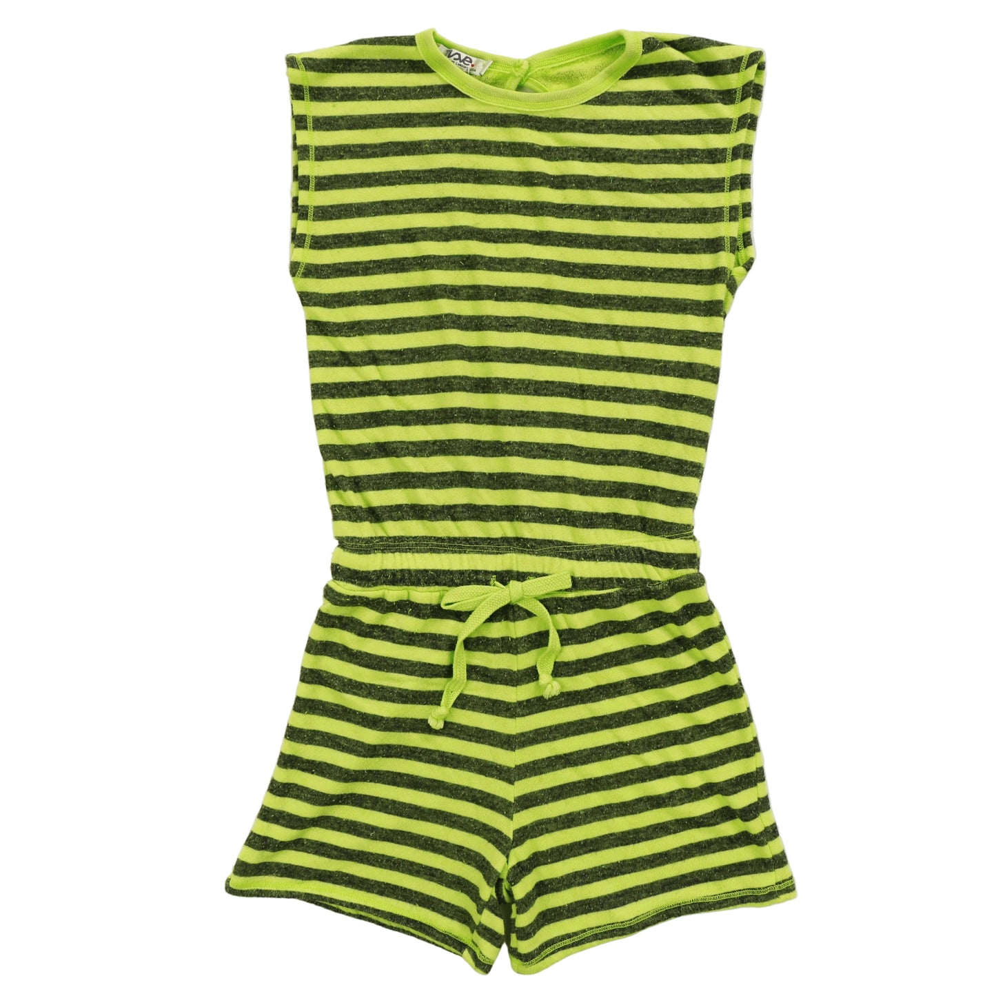 Sleeveless Romper (Charcoal Stripes)