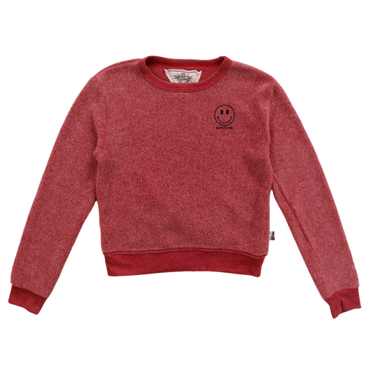 Classic Crewneck (Reversed-Fabric Mini Happy Face Print)