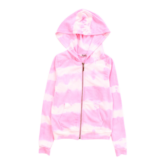 Hooded Jacket (Pink Tie-Dye)