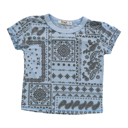 Signature Cap Sleeve Tee (Bandana Pattern)
