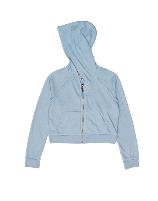 Heather Cropped Hooded Jacket
