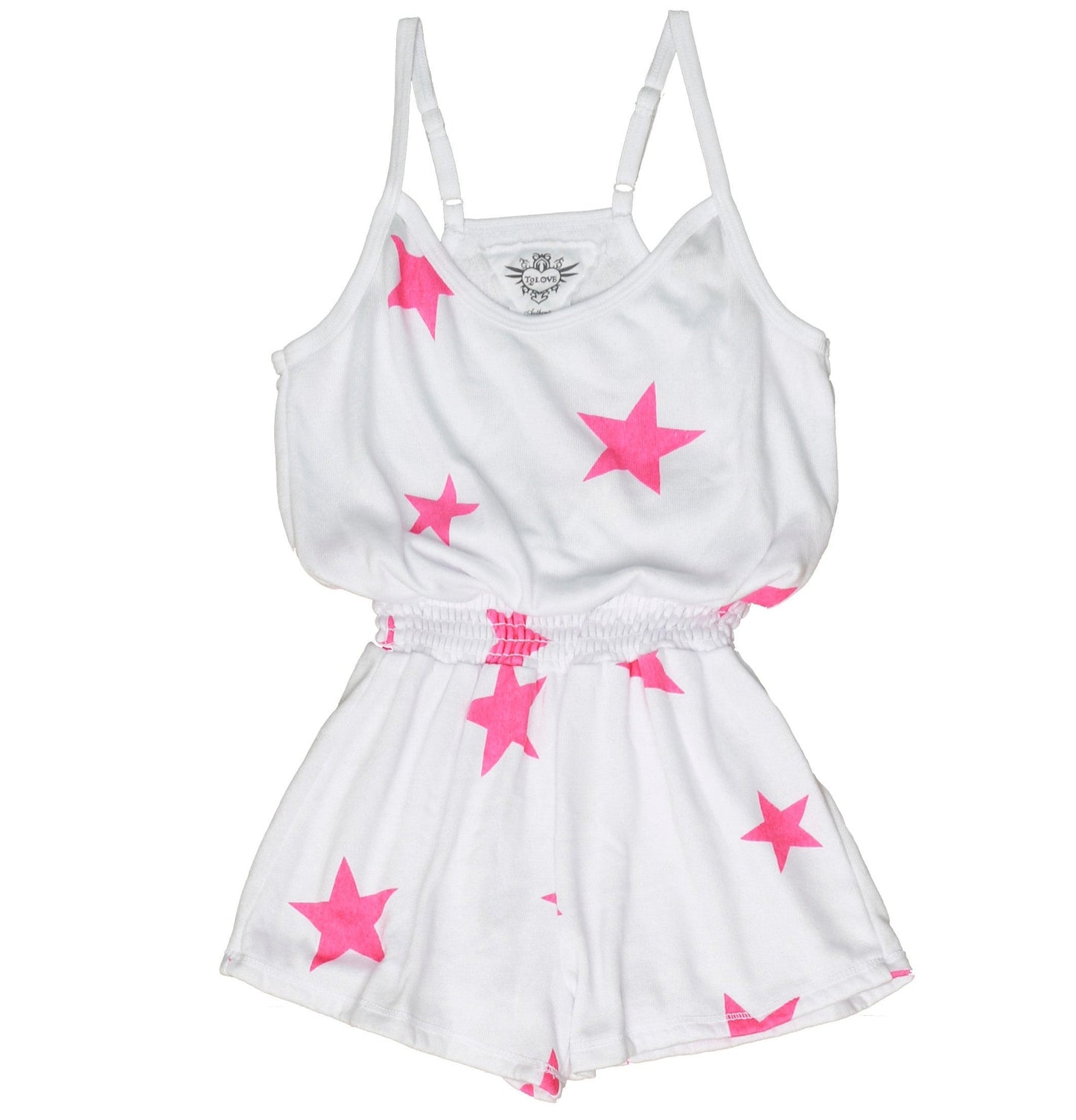 Cami Romper (Pink Stars Pattern)