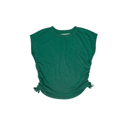 Muscle Tee with Gathered Side Tie