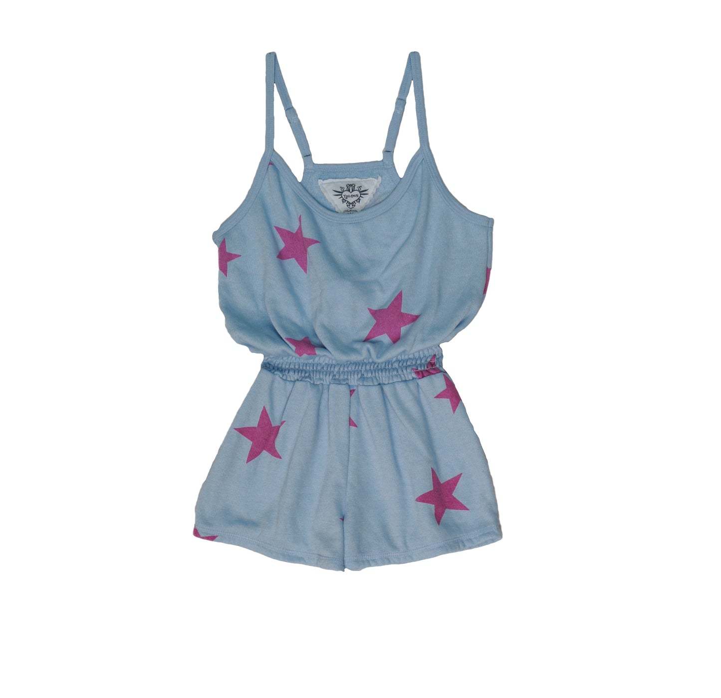 Cami Romper (Pink Stars Pattern)
