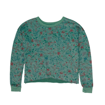 Signature Raw-Edged Pullover (Floral Pattern)