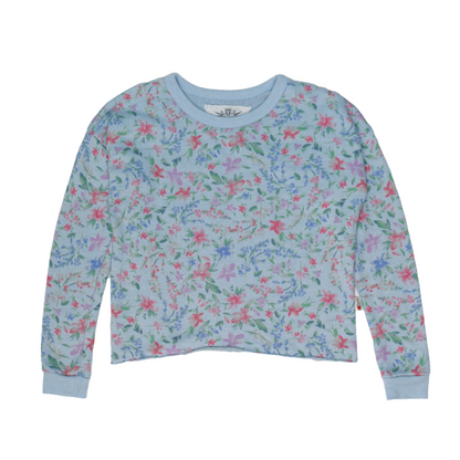 Signature Raw-Edged Pullover (Floral Pattern)