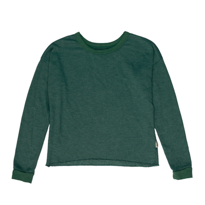 Heather Signature Raw-Edged Pullover