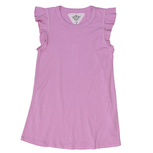 Ruffle-Sleeve Short Dress