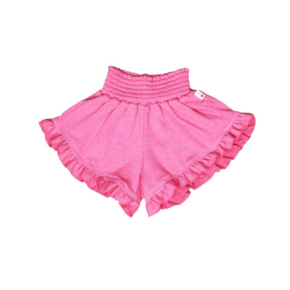 Heather Ruffle-Edged Shorts