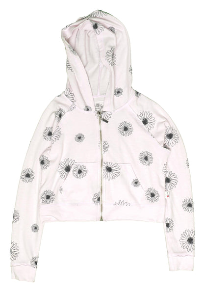 Cropped Hooded Jacket (Daisy Pattern)