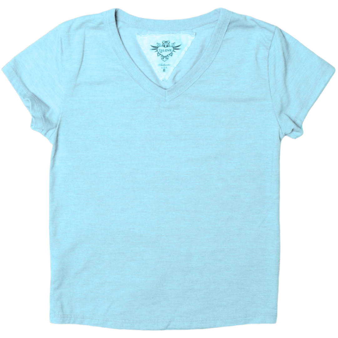 Heather Signature Cap Sleeve V-Neck Tee