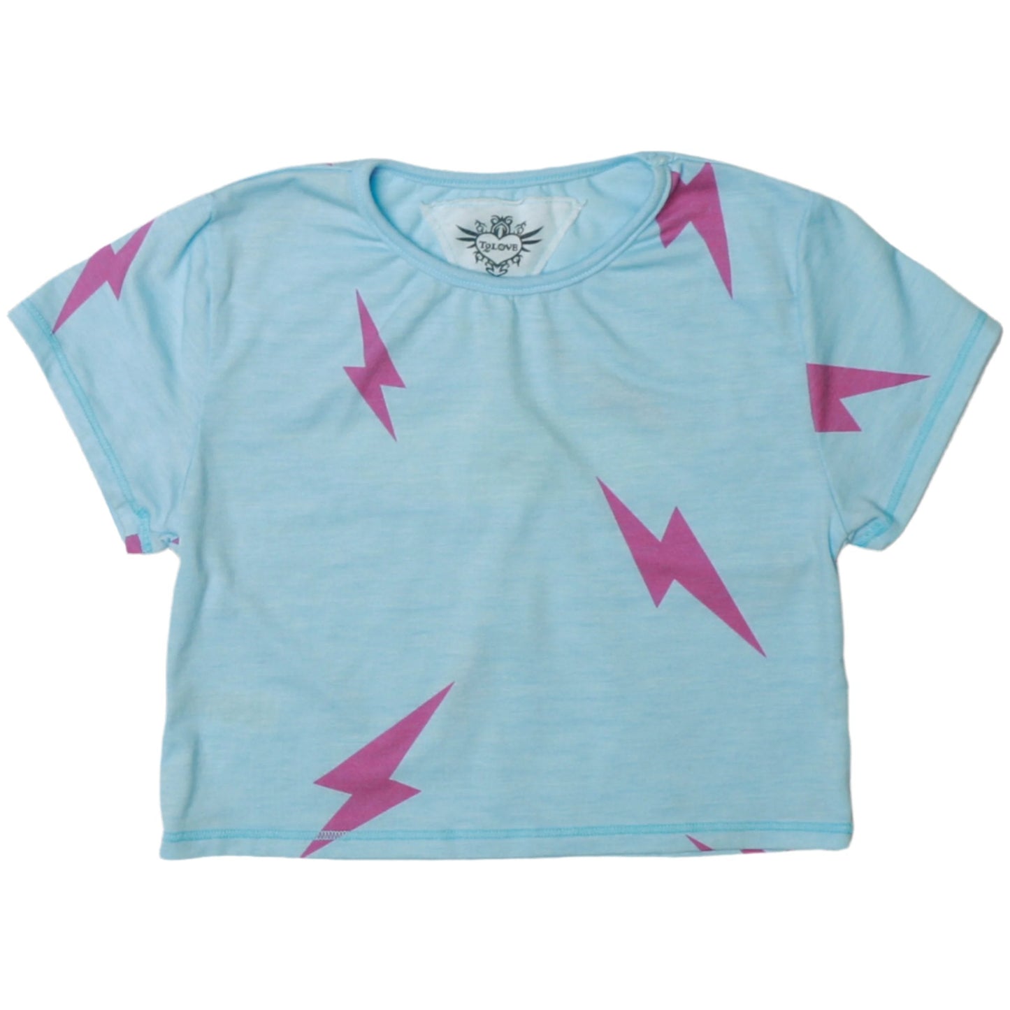 Open-Back Tee (Pink Bolt Pattern)