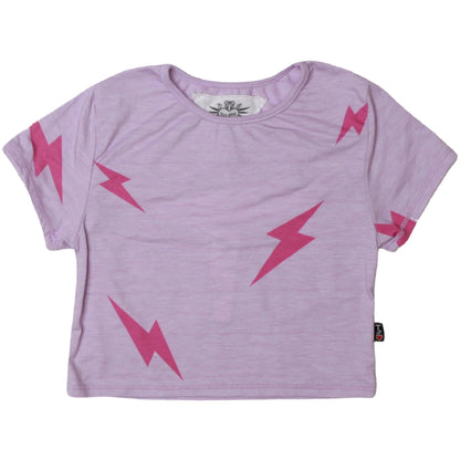 Open-Back Tee (Pink Bolt Pattern)