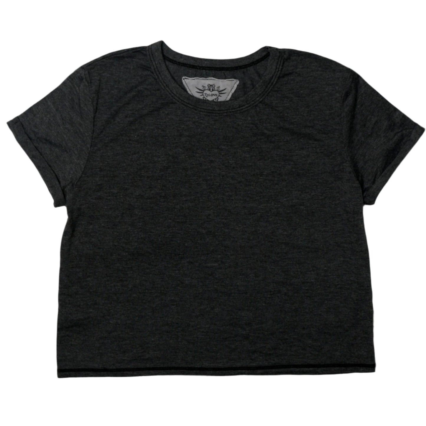 Heather Rolled-Sleeve Tee