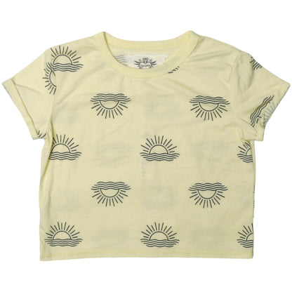 Rolled-Sleeve Tee (Sunset Pattern)