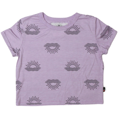 Rolled-Sleeve Tee (Sunset Pattern)