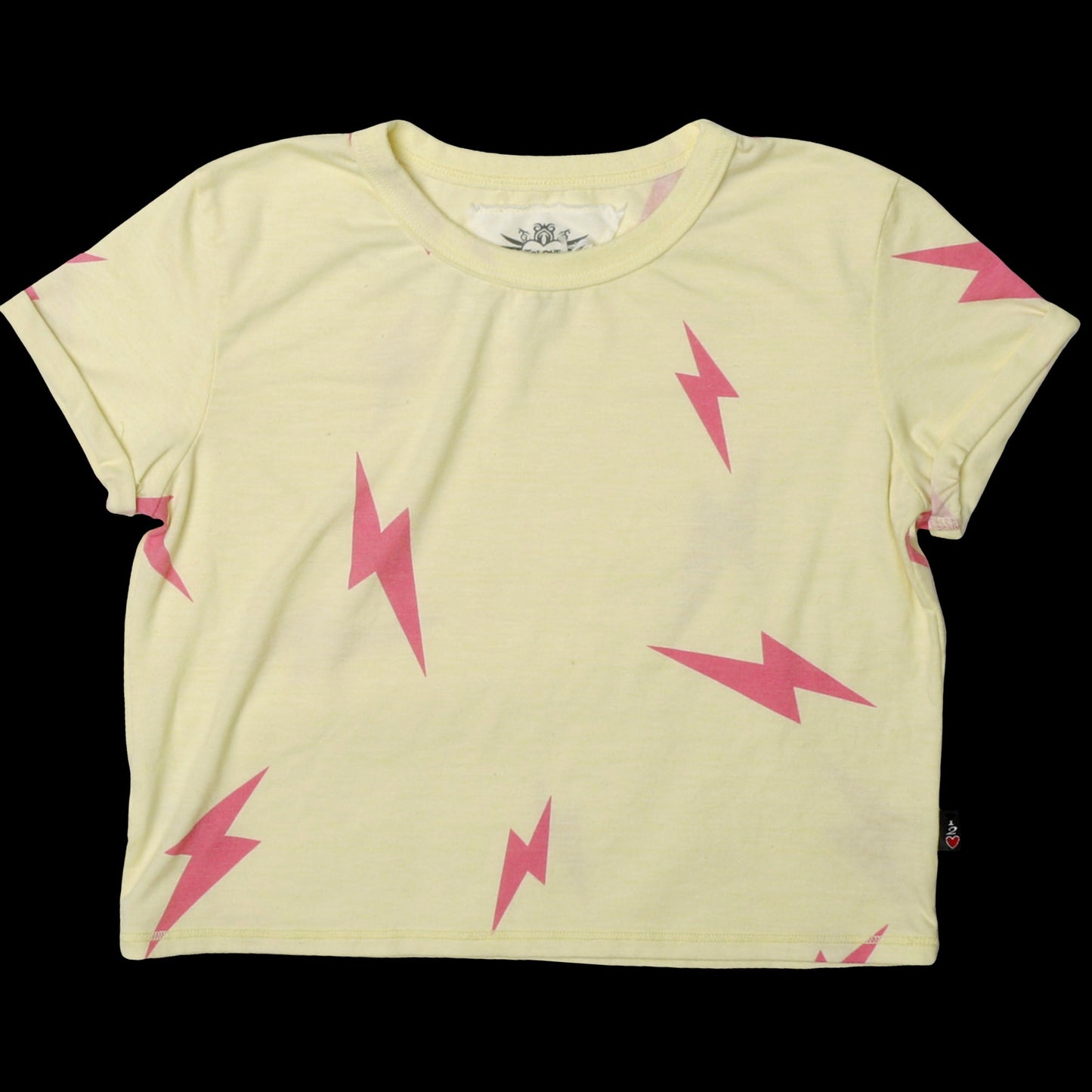 Pink Bolt Rolled-Sleeve Tee