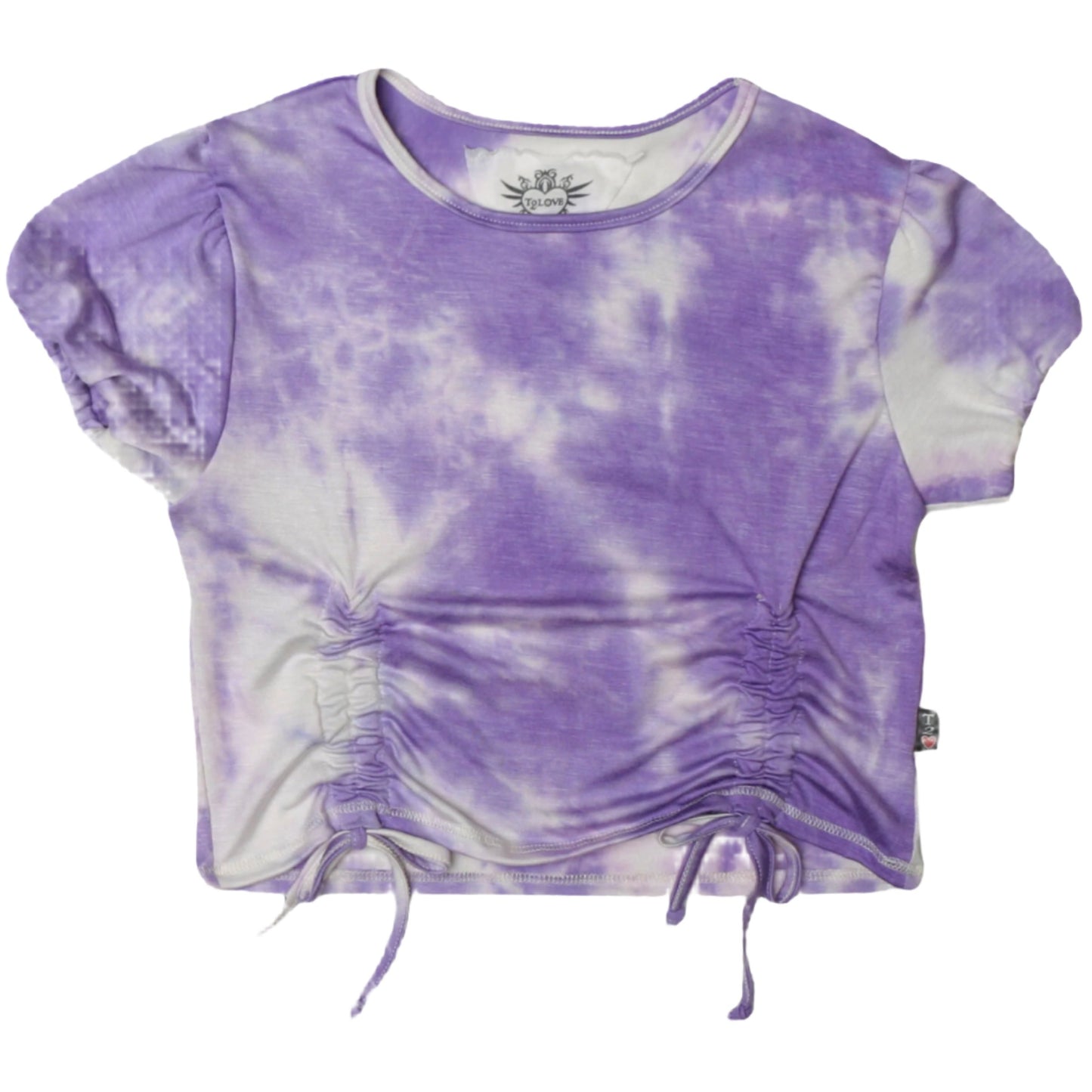 Lavender Tie-Dye Double Gather-Front Top