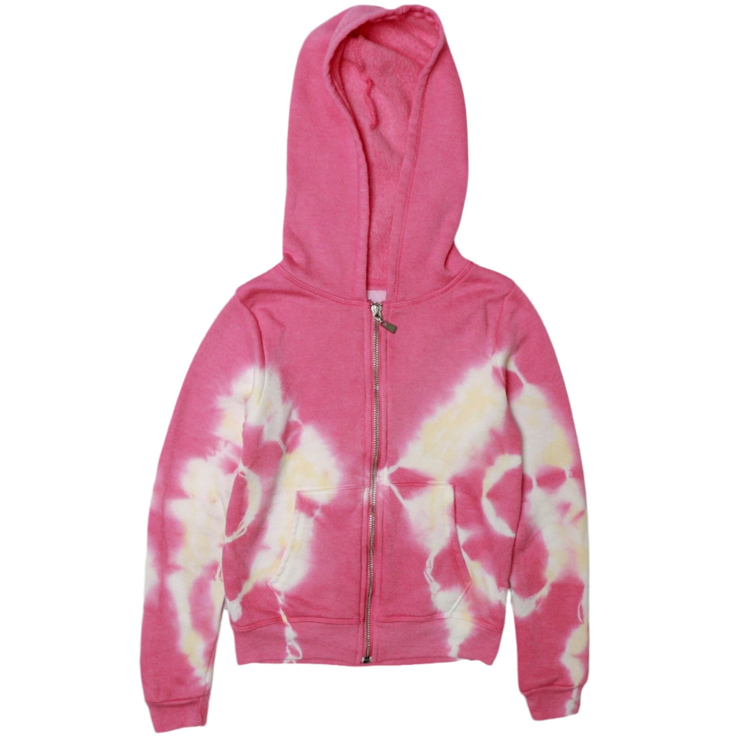 Pink Ripples Tie-Dye Hooded Jacket