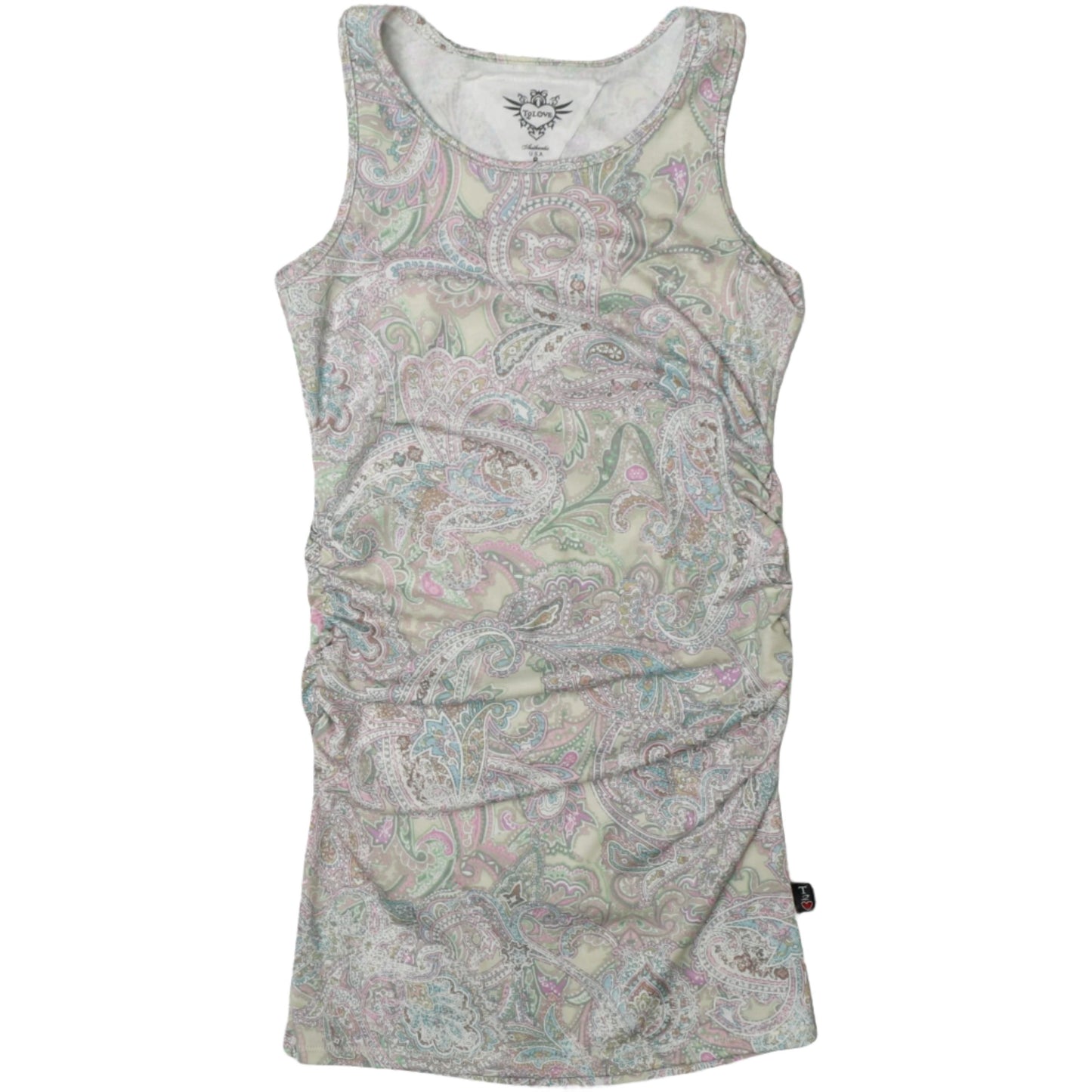 Ruched Tank Dress (Paisley Pattern)