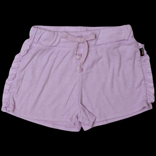 Heather Side-Ruffle Shorts