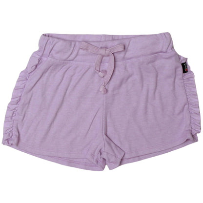 Heather Side-Ruffle Shorts