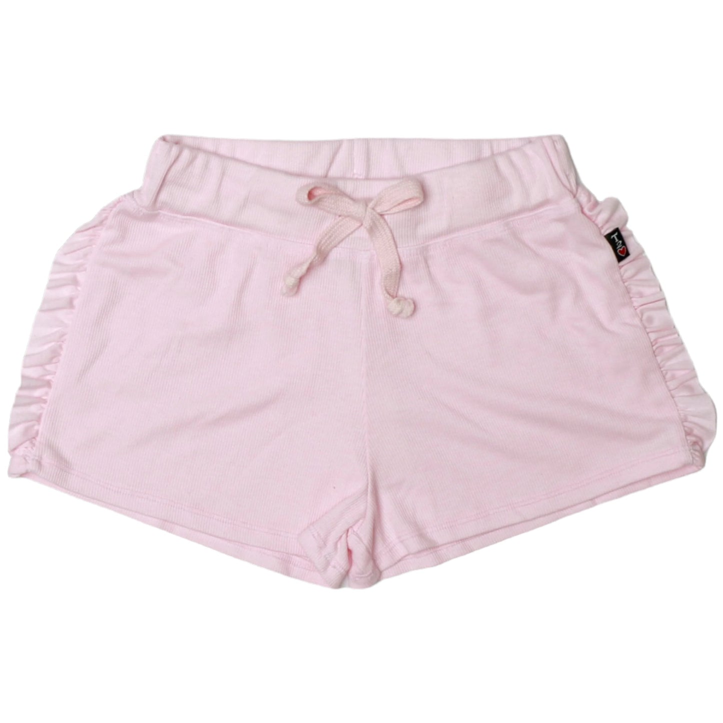 Heather Side-Ruffle Shorts