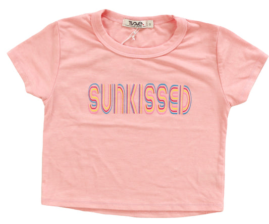 Crop Baby Tee ("SUNKISSED")