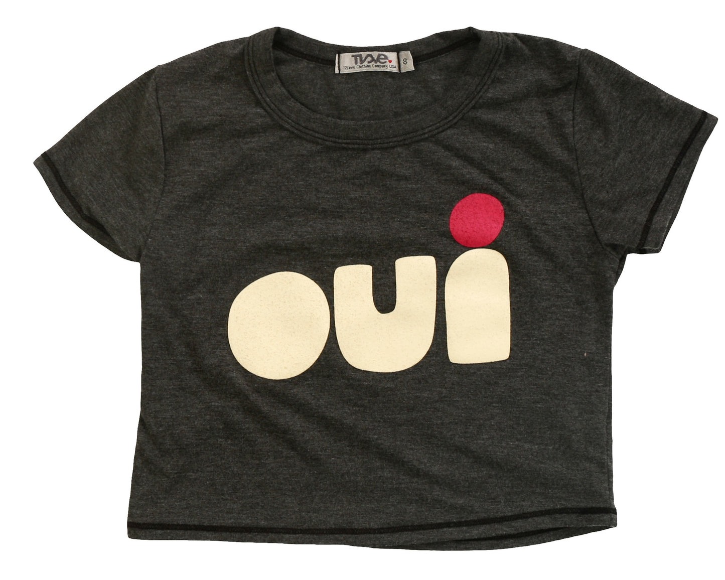 Crop Baby Tee ("oui")