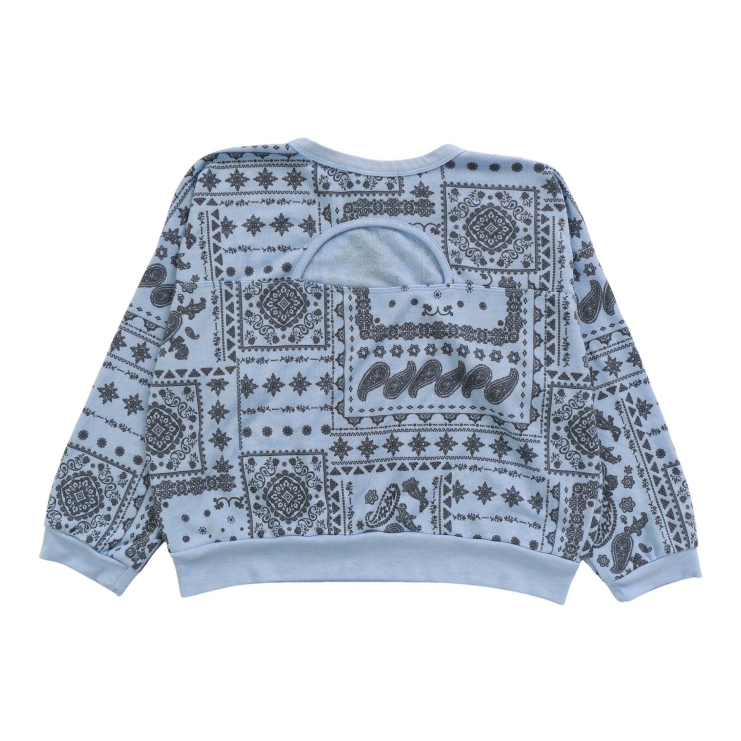 Sweatshirt with Keyhole Back (Bandana Pattern)