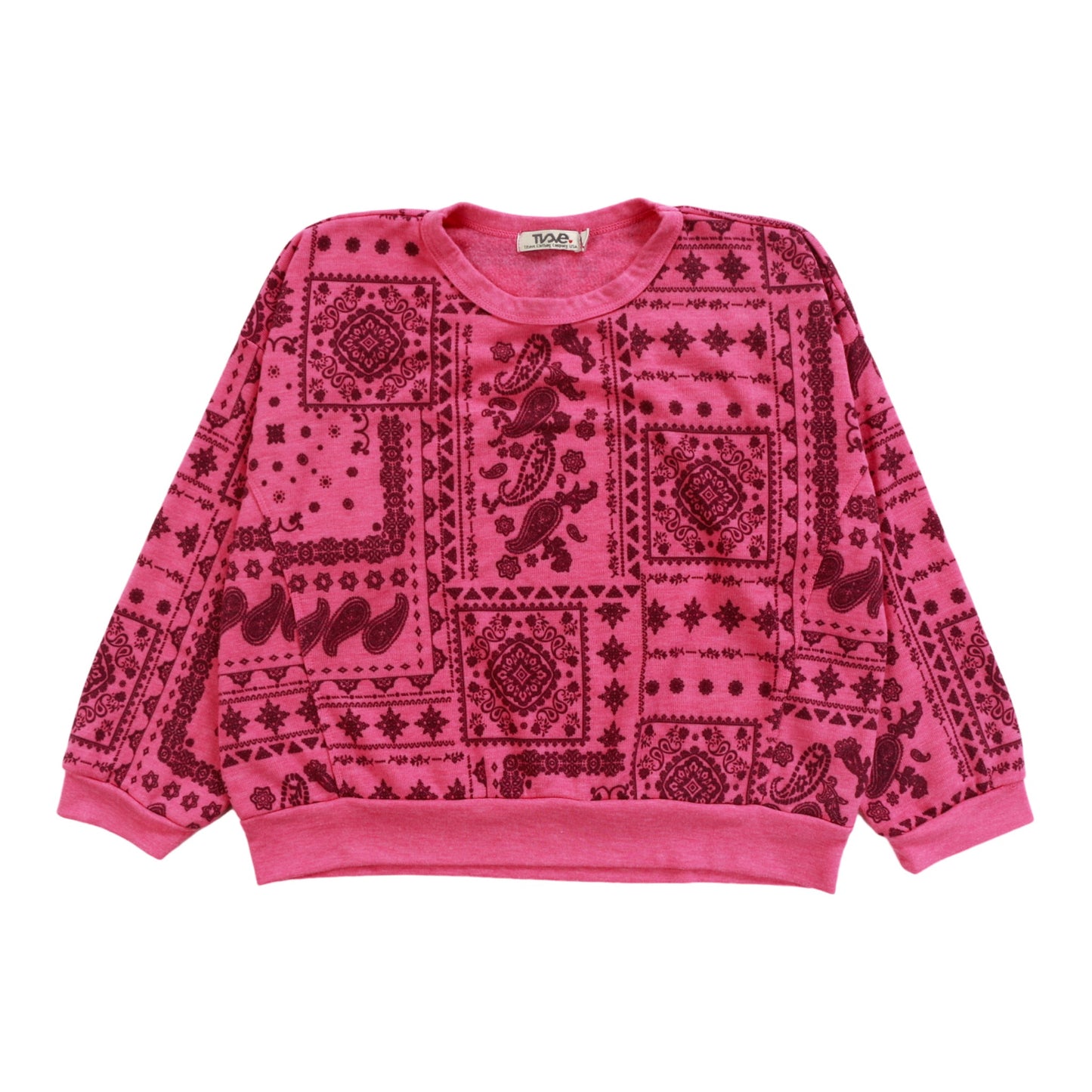 Sweatshirt with Keyhole Back (Bandana Pattern)