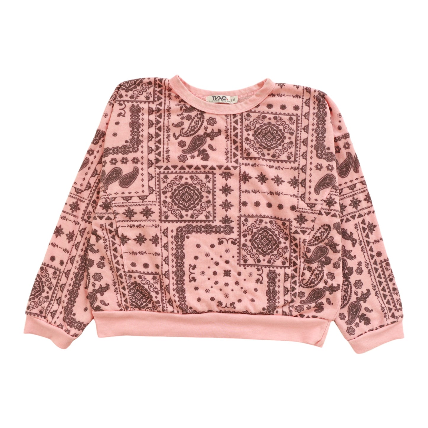 Sweatshirt with Keyhole Back (Bandana Pattern)