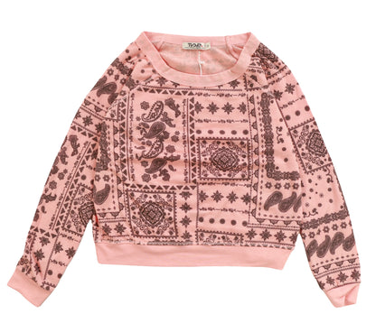 Raglan Crew Top (Bandana Pattern)