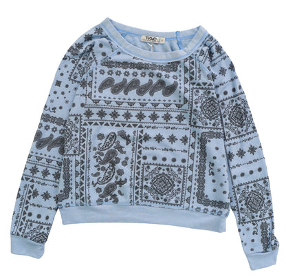 Raglan Crew Top (Bandana Pattern)