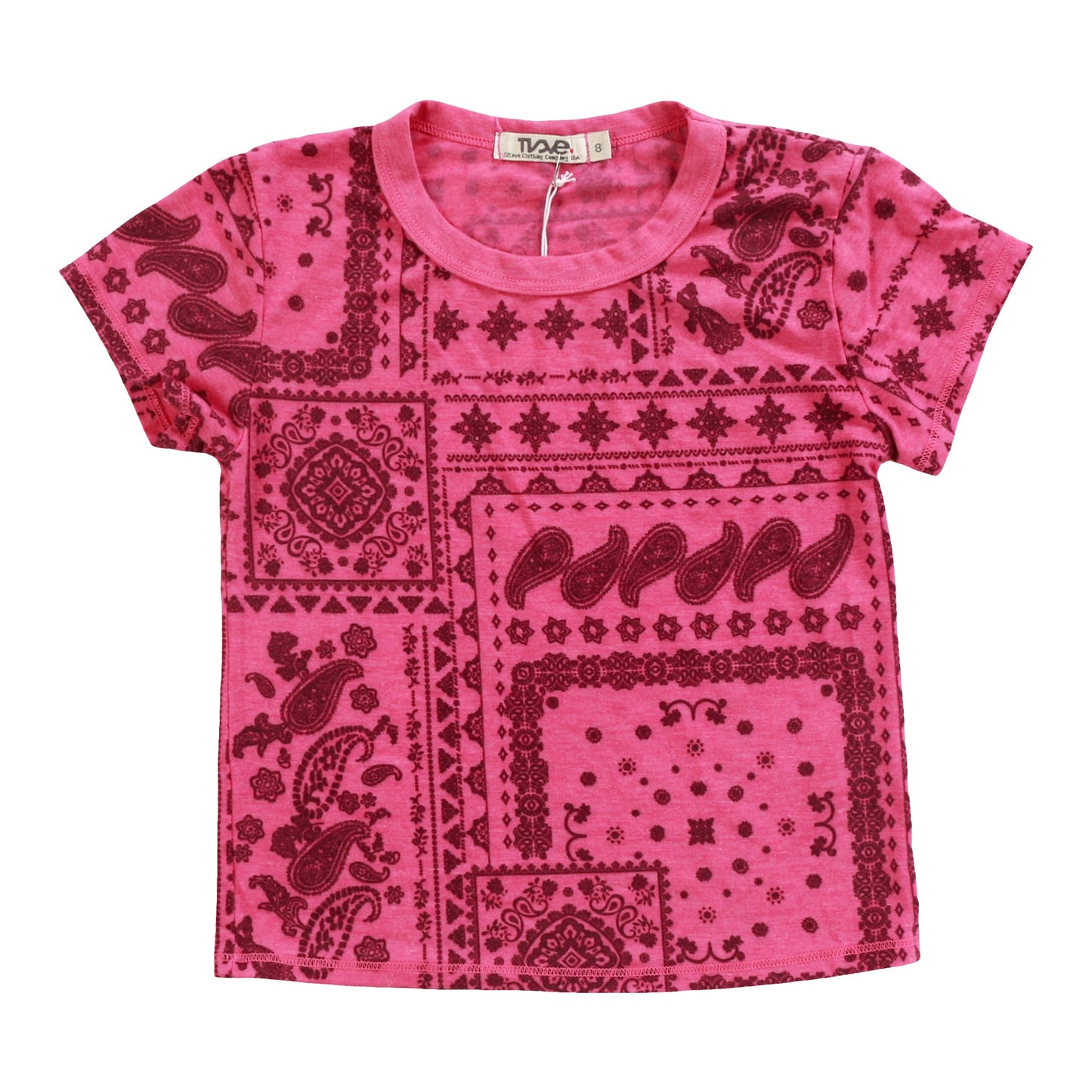 Signature Cap Sleeve Tee (Bandana Pattern)