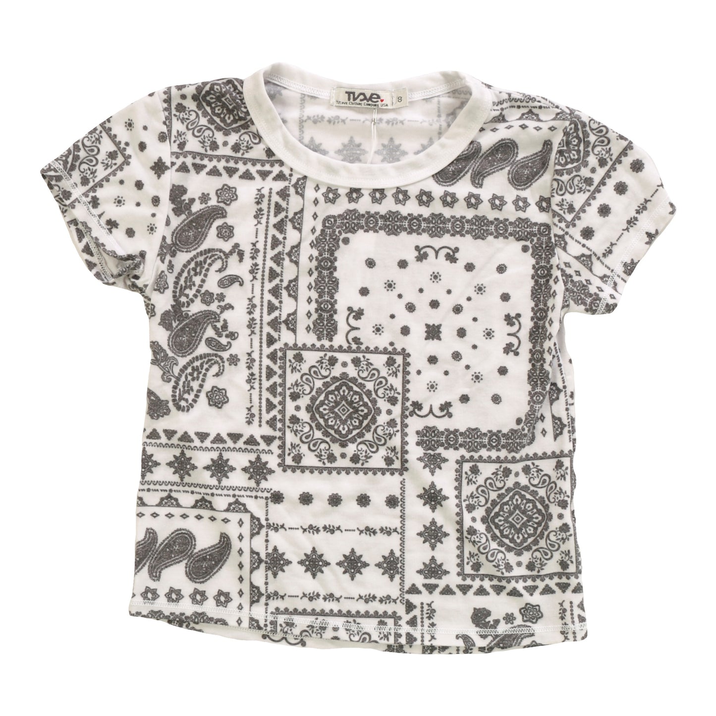Signature Cap Sleeve Tee (Bandana Pattern)
