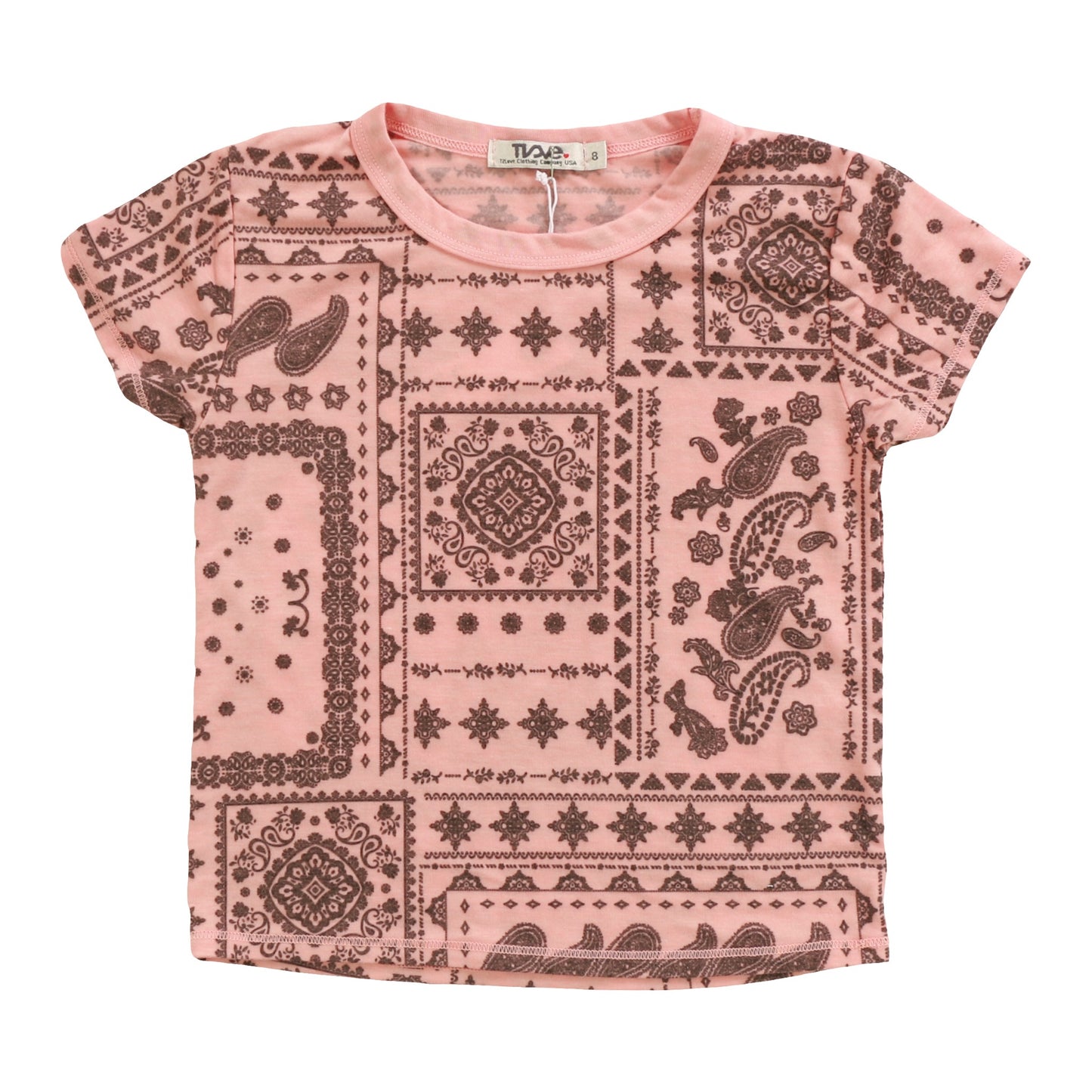Signature Cap Sleeve Tee (Bandana Pattern)