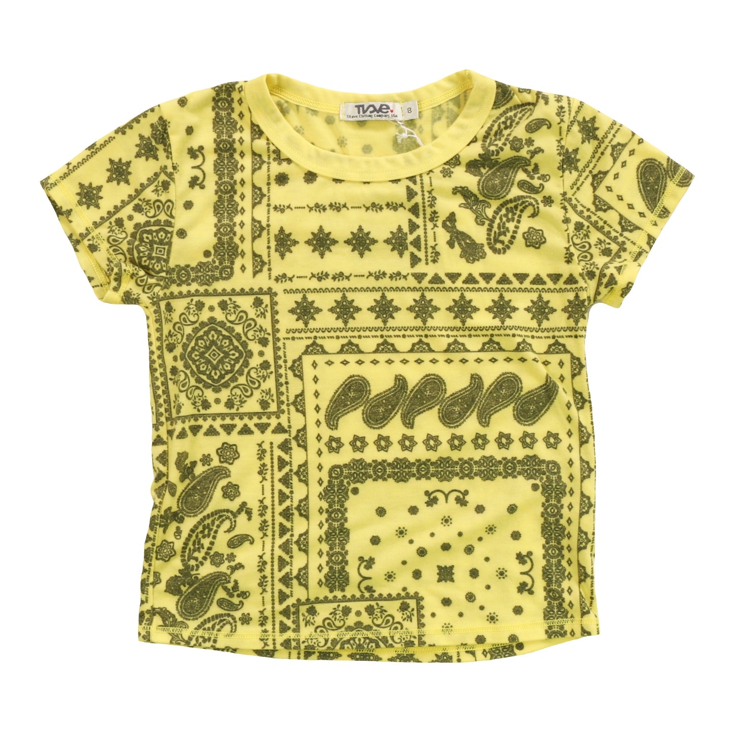 Signature Cap Sleeve Tee (Bandana Pattern)