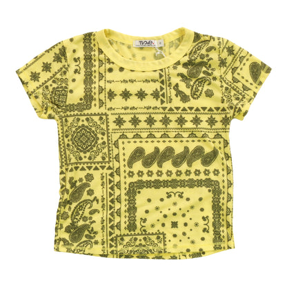 Signature Cap Sleeve Tee (Bandana Pattern)