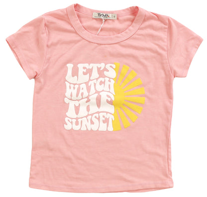 Signature Cap Sleeve Tee  ("LET'S WATCH THE SUNSET")