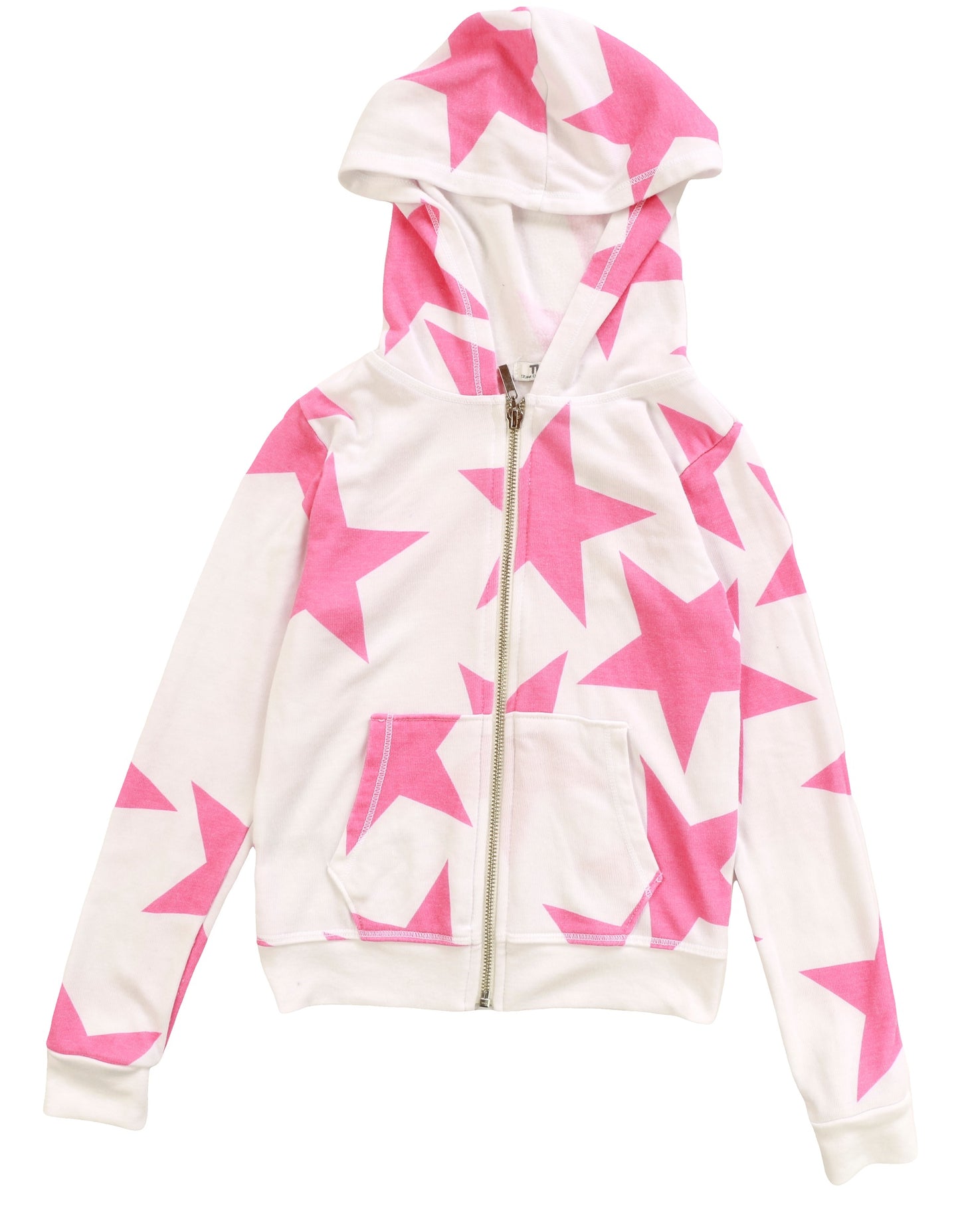 Hooded Jacket (Large Pink Stars Pattern)