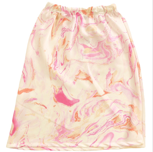 Bias Skirt (Pink Marble)
